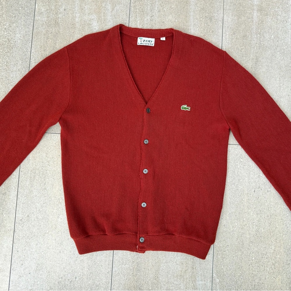Lacoste Men's Rich Red Cardigan